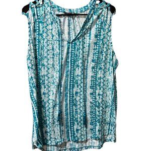 George Women’s Blue Green Tank Top Blouse - Size XXL